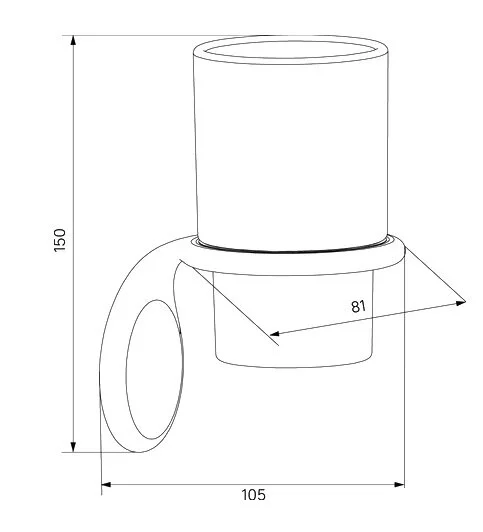 Стакан для ванной IDDIS Oldie бронза OLDBRC1i45 (детальная фотография), классические, ретро