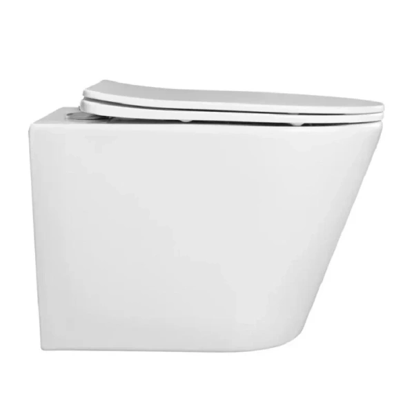 Унитаз подвесной Акватек Вега безободковый AQ1904-00 (детальная фотография), без бачка, со скрытым бачком