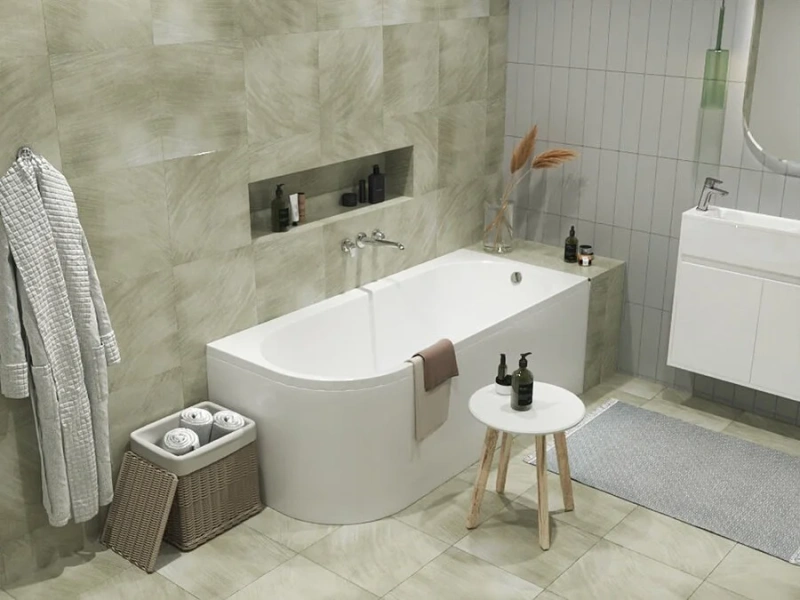 Ванна акриловая Marka One Alisa MG 170х75 см, асимметричная, правая/левая 01али1775л (детальная фотография), 170 см