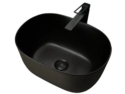 Раковина GID Creativo N9302bg 45 см черный графит - фото 1