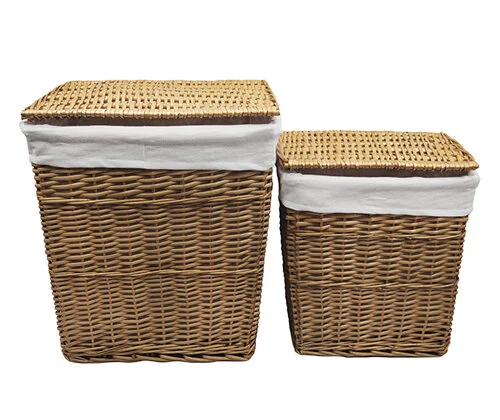 Корзина для белья WasserKRAFT Ammer плетеная WB-370-L (детальная фотография), напольные