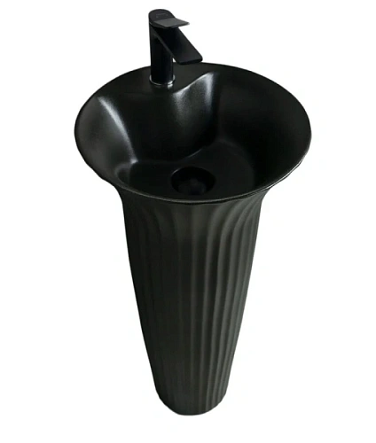 Раковина напольная GID Autonomo Nb132bg 41 см черный графит - фото 1