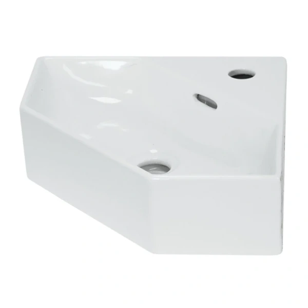 Раковина Sanita Luxe Line 50 см угловая WB.CR/Line/35-C/WHT.G/S1 (детальная фотография)