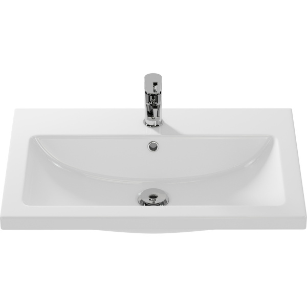 Раковина Cersanit Como 70 см белая S-UM-COM70/1-w (детальная фотография), современные, hi-tech