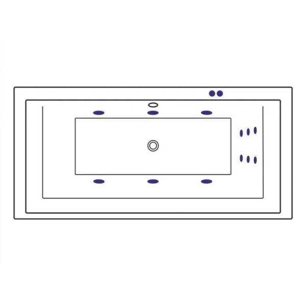 Ванна гидромассажная Excellent Crown Grand Line 190 x 90 см, белый/золото, WAEX.CRG19.LINE.GL (детальная фотография), современныe, hi-tech