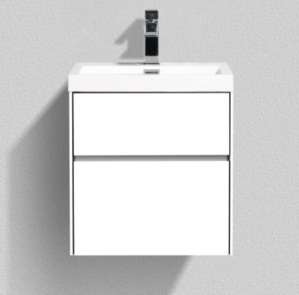 Тумба под раковину подвесная BelBagno Pietra Mini 50 см bianco lucido PIETRA MINI-500AS-2C-SO-BL (детальная фотография)