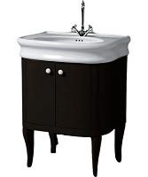 Тумба под раковину Simas Lante 59 см черная глянцевая