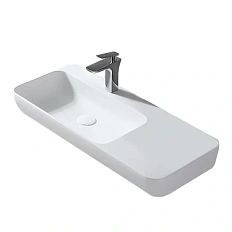 Раковина Vincea 90 см белая матовая