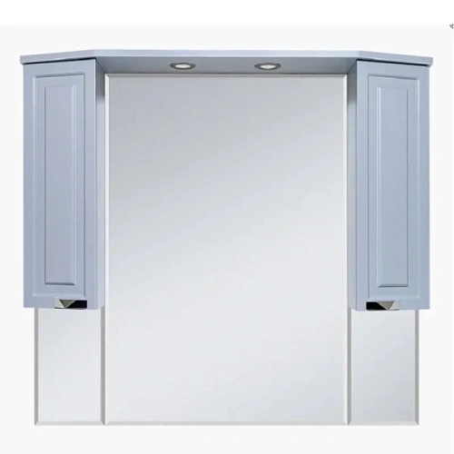 Зеркальный шкаф с подсветкой Misty Терра 110 см серый - фото 1