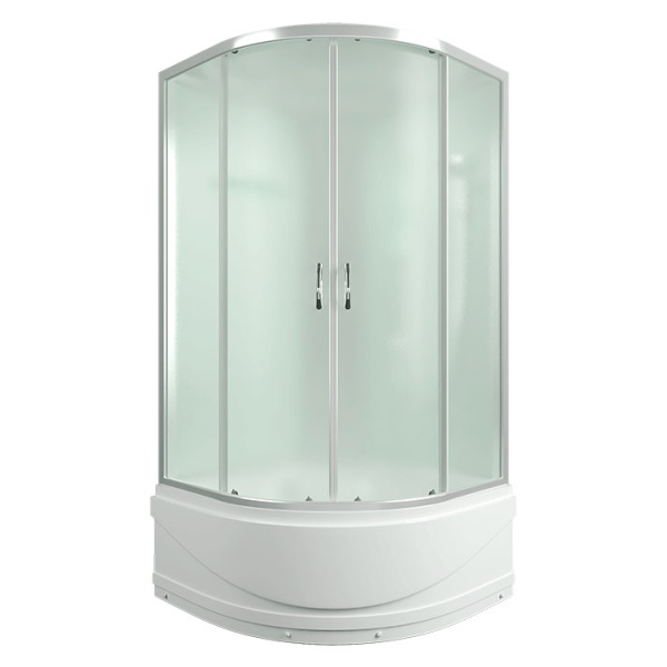 Душевая кабина Erlit Comfort 100х100 см стекло матовое ER3510TP-C3-RUS (детальная фотография), полукруглые, четверть круга