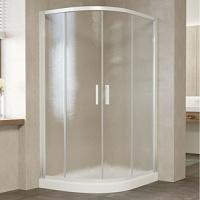 Душевой уголок профиль белый стекло шиншилла Vegas-glass