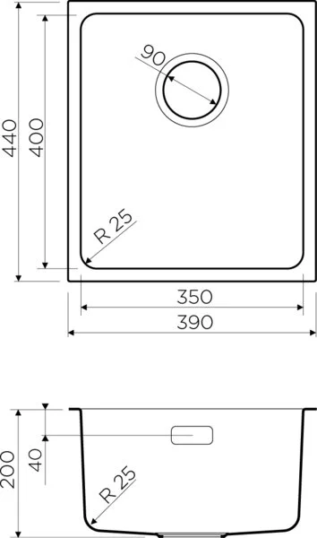 Мойка для кухни Omoikiri Tadzava 39-U/I-GM 39 см вороненая сталь 4993079 (детальная фотография), врезные