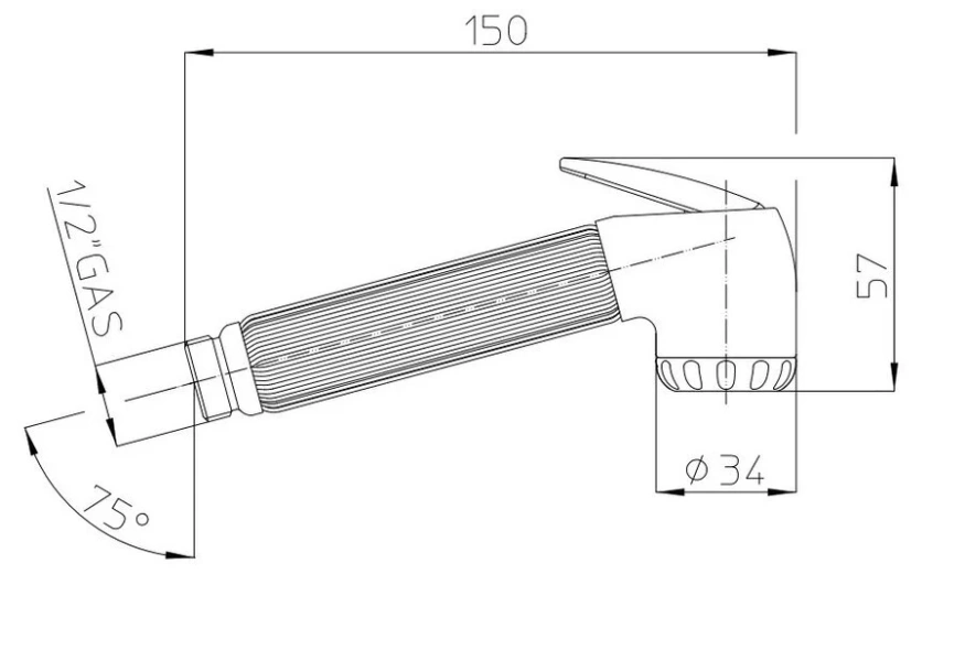 Гигиенический душ, хром, Bossini B00650 CR B00650.030 (детальная фотография), хром