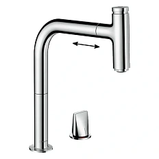 Смеситель для кухни Hansgrohe Metris Select M71 73804 на 2 отверстия