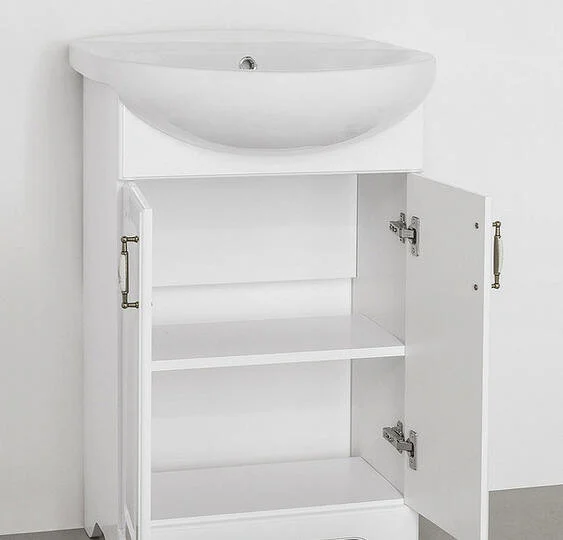 Тумба под раковину напольная Style Line Олеандр-2 55 Люкс 55 см белая ЛС-00000046 (детальная фотография), напольная, пристенная