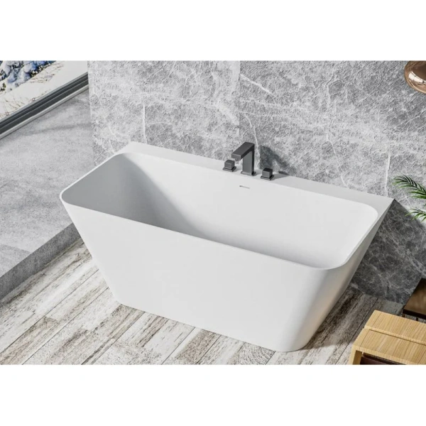 Ванна из искусственного камня Cezares Liner 170х80 см белый матовый CZR-LINER-170-80-60-SSB (детальная фотография), 170x80 см