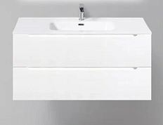 Тумба под раковину подвесная BelBagno Etna 100 см с двумя выкатными ящиками, bianco lucido