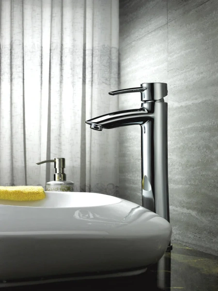 Смеситель для раковины высокий Lemark Atlantiss LM3209C (детальная фотография), современные, hi-tech