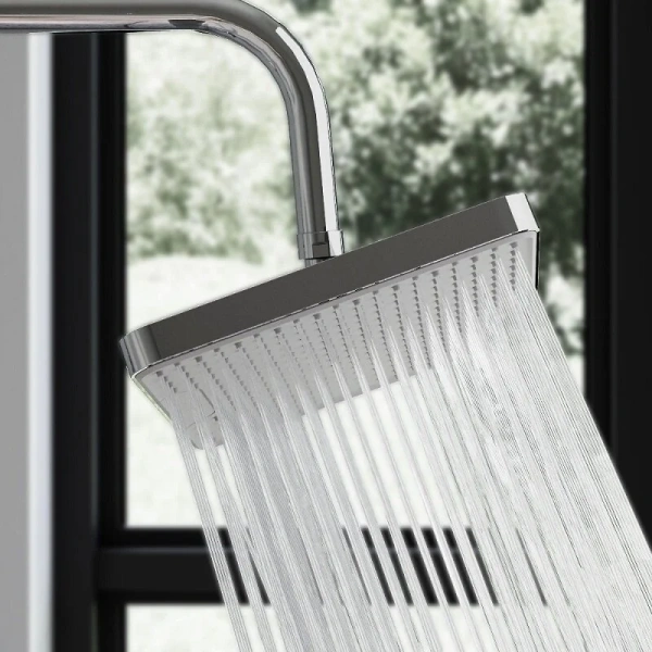 Душевая стойка Damixa Merkur 940730 со смесителем-полкой (детальная фотография), с термостатом