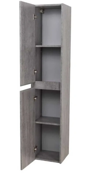 Шкаф-пенал подвесной BelBagno Kraft 33 см cemento grigio левосторонний KRAFT-1600-2A-SC-CG-L (детальная фотография), современные, hi-tech