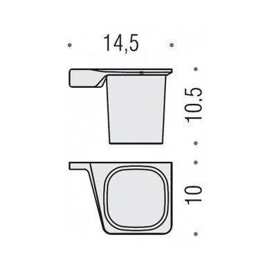 Стакан для ванной Colombo Alize левосторонний B2502.SX (детальная фотография), современные, hi-tech