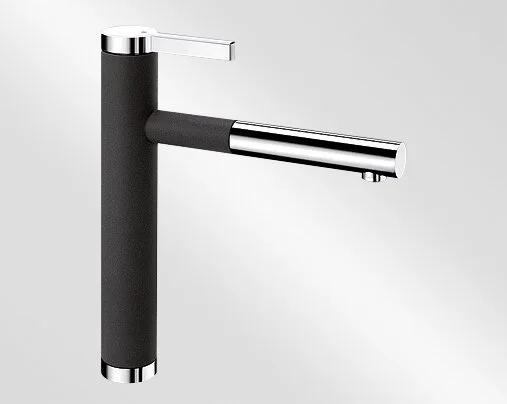 Смеситель для кухни антрацит Blanco Linee-S 518438 (детальная фотография), на мойку, на столешницу