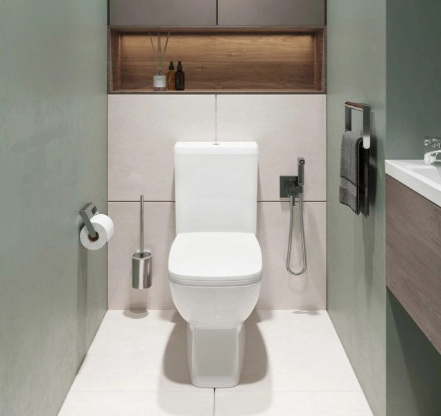 Унитаз компакт Santek Нео сиденье с микролифтом 1WH302194 (детальная фотография), напольные