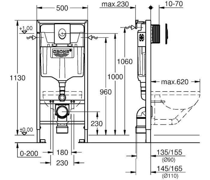 Схема (детальная фотография), для унитаза