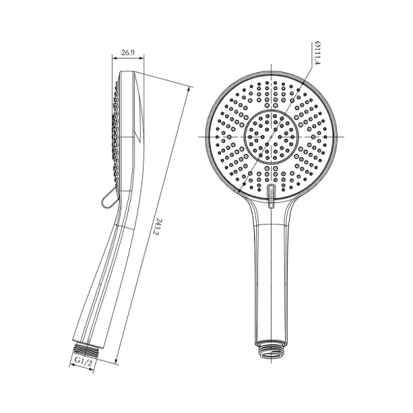 Лейка для душа Lemark 3-функциональная LM8154C (детальная фотография), душевые лейки