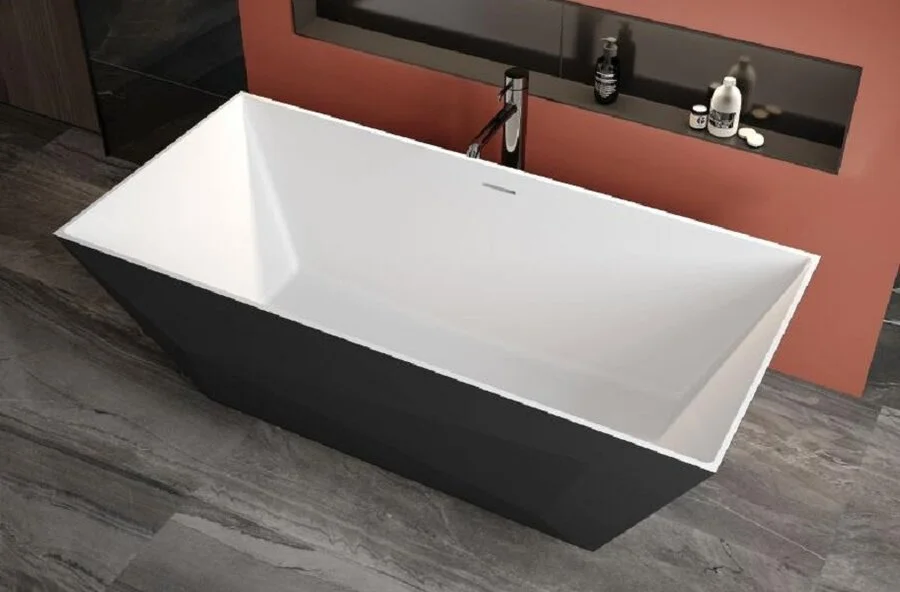 Ванна из искусственного камня Belux Триумф Тр-1700, 4810924280961, 170 x 80 см, черный (детальная фотография), асимметричные