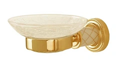 Мыльница Boheme Murano декор белый