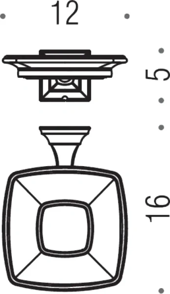 Мыльница Colombo Portofino хром B3201 (детальная фотография), классические, ретро