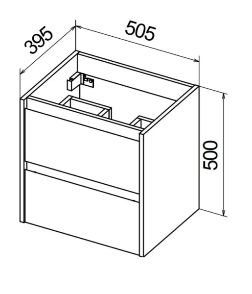 Тумба под раковину подвесная BelBagno Kraft 50 см pino pasadena KRAFT 39-500/390-2C-SO-PP (детальная фотография), в наличии
