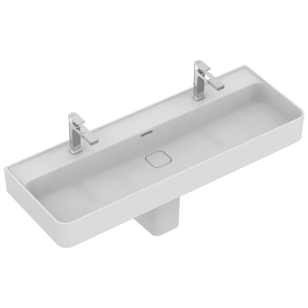 Раковина Ideal Standard Strada II 120 см с двумя отверстиями под смесители T359501 (детальная фотография), подвесные, пристенные