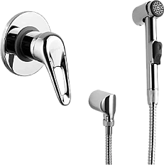 Гигиеническая лейка с держателем и шлангом Lemark Luna LM4119C