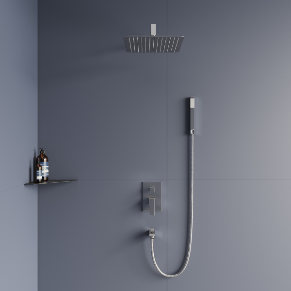 Душевой комплект RGW Shower Panels SP-54 21140854 с изливом (детальная фотография), хром, черные