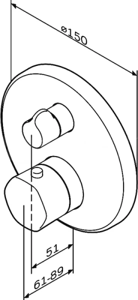 Смеситель для душа AM.PM Gem с термостатом монтируемый в стену, хром F9085500 (детальная фотография), для душа index_1