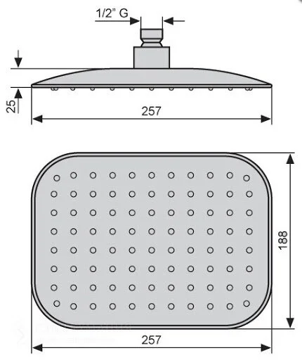 Верхний душ Emmevi CRC06675 C06675CR (детальная фотография), верхние души