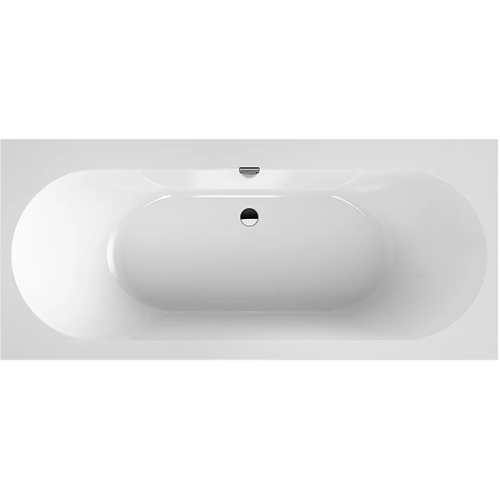 Ванна квариловая Villeroy & Boch Oberon 2.0 180х80 см со сливом-переливом UBQ180OBR2DV-01 (детальная фотография), без гидромассажа, большие