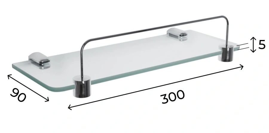 Полочка для ванной Niagara Promo хром P00MT1 (детальная фотография), в наличии