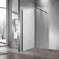 Душевая перегородка Vincea Walk-In 60 см профиль матовый черный