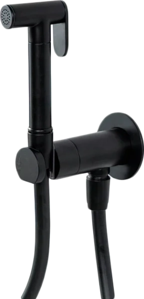 Гигиенический душ со смесителем Cezares Leaf черный матовый LEAF-DIF-NOP (детальная фотография)