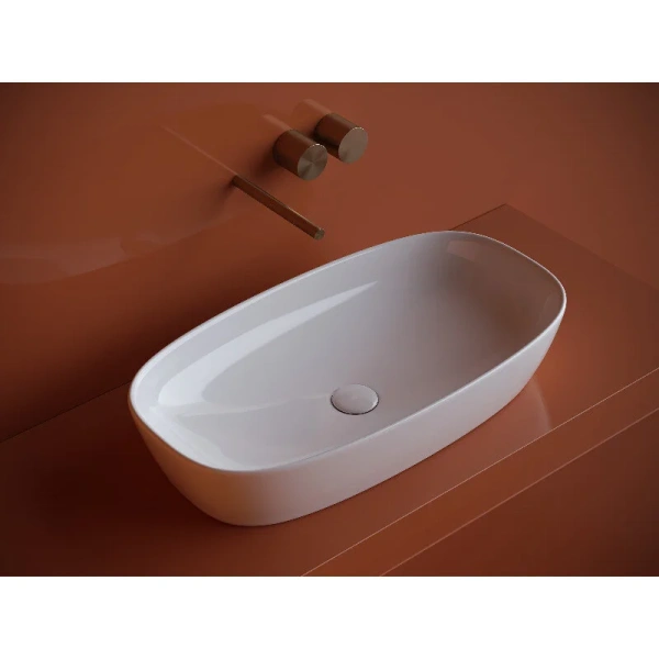 Раковина Ceramica Nova Element 70 см санфарфор CN5040 (детальная фотография), накладные (на столешницу), пристенные