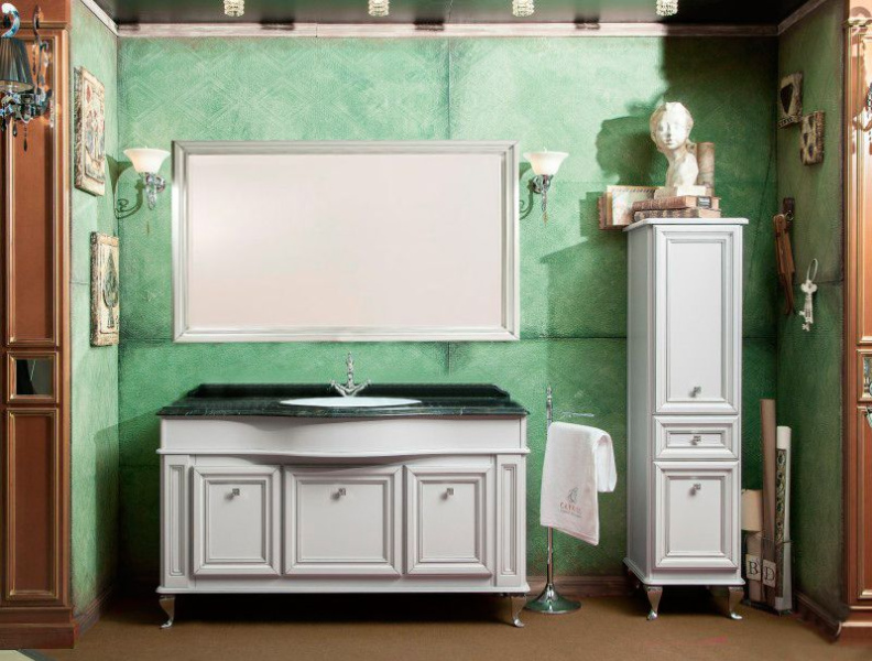 Шкаф-пенал напольный Caprigo Fresco 40 см Bianco 10650R-В016 (детальная фотография), классические, ретро