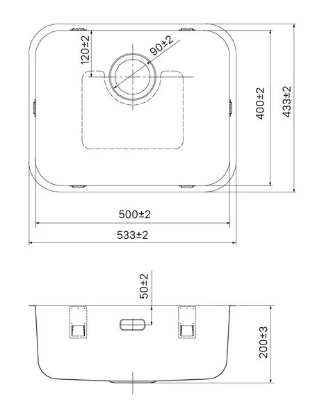 Мойка для кухни IDDIS Mate 54 см графит MAT53GMi77 (детальная фотография), врезные
