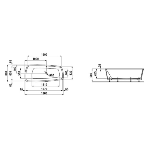 Ванна с гидромассажной системой 056 Laufen Palomba 2.4280.1.000.056.1 (детальная фотография) index_1
