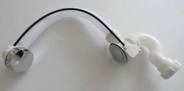 Слив-перелив BAS хром КО00164 (детальная фотография), автомат, клик-клак