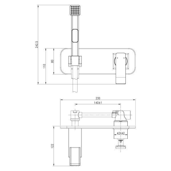 Схема (детальная фотография), для туалета