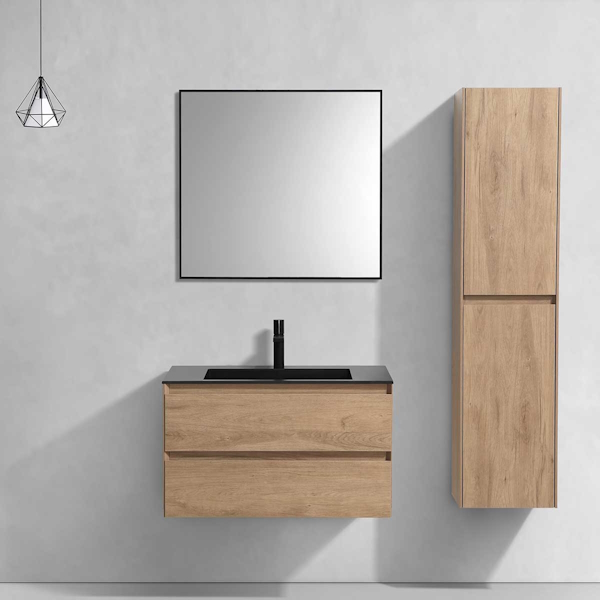 Тумба под раковину подвесная Vincea Luka 79,2 см N.Oak VMC-2L800NO (детальная фотография), 80 см