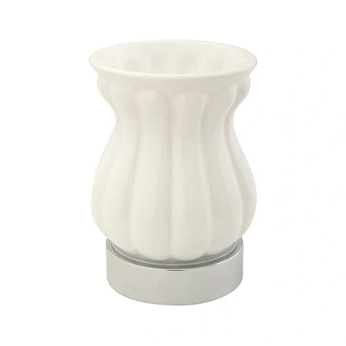 Стакан для ванной Migliore Olivia белая керамика, хром - фото 1